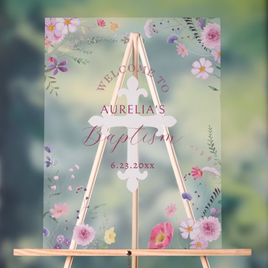 ワイルドフラワーバプテスマ アクリルサイン (ニュートラル)