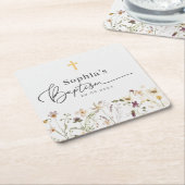 ワイルドフラワーバプテスマ スクエアペーパーコースター (アングル)