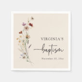 ワイルドフラワーバプテスマ スタンダードカクテルナプキン (正面)