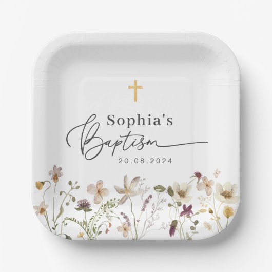 ワイルドフラワーバプテスマ ペーパープレート (正面)