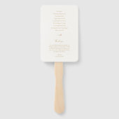 ワイルドフラワーバラアイボリー折り畳みカード結婚式 プログラム ハンドファン (裏面)