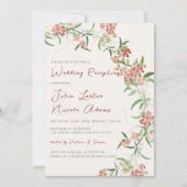 ワイルドフラワーバラ春ガーランドウェディングレセプション 招待状 (正面)