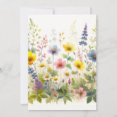 ワイルドフラワーバースデーパーティーの招待 招待状 (裏面)