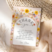 ワイルドフラワーバースデーパーティーサンキューカード 招待状