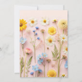 ワイルドフラワーバースデーパーティーサンキューカード 招待状 (裏面)