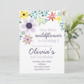 ワイルドフラワーバースデーパーティー招待状 招待状 (スタンド正面)