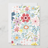 ワイルドフラワーバースデーパーティー招待状 招待状 (裏面)