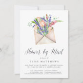 ワイルドフラワーバーチャルベビーまたはブライダルシャワーバイメール 招待状 (正面)