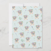 ワイルドフラワーバーチャルベビーまたはブライダルシャワーバイメール 招待状 (裏面)