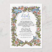 ワイルドフラワーバードパ縁どステルホワイト詳細かわいらし エンクロージャーカード (正面)