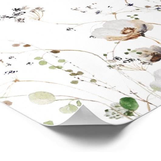 ワイルドフラワーバーフラワーステーション標識 ポスター (角)