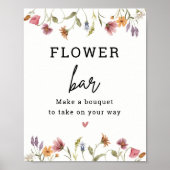 ワイルドフラワーバーフラワーステーション標識 ポスター (正面)