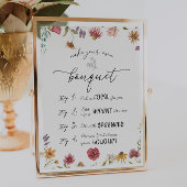 ワイルドフラワーバーブライダルシャワー標識 ポスター