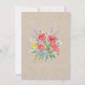 ワイルドフラワーバーラップI DO BBQリハーサルディナー 招待状 (裏面)