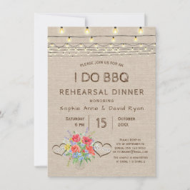 ワイルドフラワーバーラップI DO BBQリハーサルディナー 招待状
