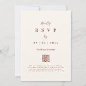 ワイルドフラワーバーンオレンジテラコッタ秋の結婚式 招待状 (裏面)