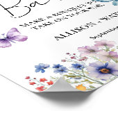 ワイルドフラワーバー標識ブライダルシャワー花 ポスター (角)