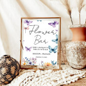 ワイルドフラワーバー標識ブライダルシャワー花 ポスター
