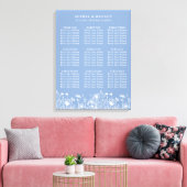 ワイルドフラワーパウダーブルー座席表 キャンバスプリント (インサイチュ (リビング))