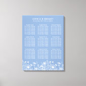 ワイルドフラワーパウダーブルー座席表 キャンバスプリント (正面)