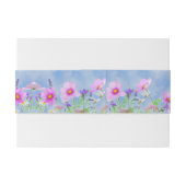 ワイルドフラワーパステルのブルースカイフィールドフローラ写真 招待状ベリーバンド (裏面例)