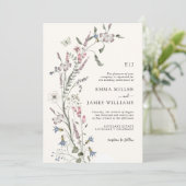 ワイルドフラワーパステル結婚ズ 招待状 (スタンド正面)