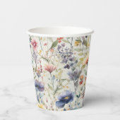 ワイルドフラワーパターン紙カップ 紙コップ (裏面)
