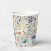 ワイルドフラワーパターン紙カップ 紙コップ (左)