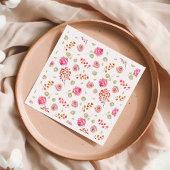 ワイルドフラワーパターン赤ちゃんシャワー スタンダードカクテルナプキン