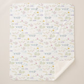 ワイルドフラワーパターン シェルパブランケット (正面)