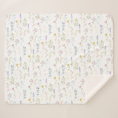 ワイルドフラワーパターン シェルパブランケット (正面(横))