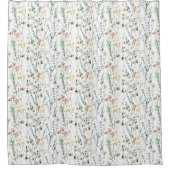 ワイルドフラワーパターン シャワーカーテン (正面)