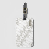 ワイルドフラワーパターン ラゲッジタグ (正面縦)