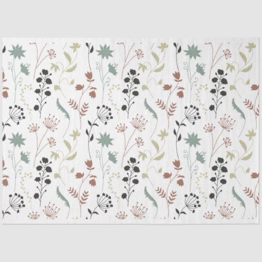 ワイルドフラワーパターン 薄葉紙 (正面)