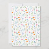 ワイルドフラワーパターン(MIxed Water color) セーブザデート (裏面)
