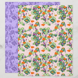 ワイルドフラワーパッチスクラップブック紙