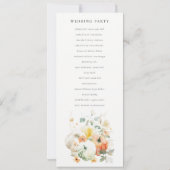 ワイルドフラワーパンプキンウォーターカラー結婚式 プログラム (裏面)