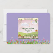 ワイルドフラワーパンプキンパッチプリンセスおとぎ話 サンキューカード (裏面)