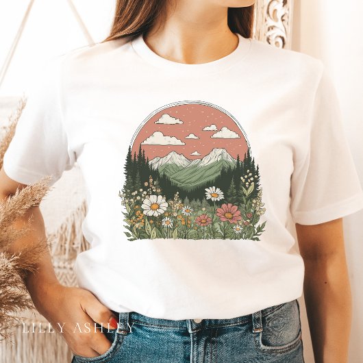ワイルドフラワーパークデイジーTシャツ（女性用） Tシャツ