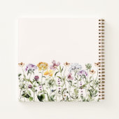 ワイルドフラワーパーソナライズされたガーデンベビー記憶ブック ノートブック (裏面)