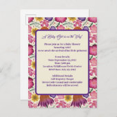 ワイルドフラワーパーソナライズされたガーデン赤ちゃんシャワー インビテーションポストカード (正面/裏面)