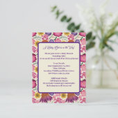 ワイルドフラワーパーソナライズされたガーデン赤ちゃんシャワー インビテーションポストカード (スタンド正面)