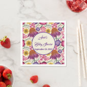 ワイルドフラワーパーソナライズされたガーデン赤ちゃんシャワー スタンダードカクテルナプキン (インサイチュ)