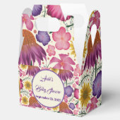 ワイルドフラワーパーソナライズされたガーデン赤ちゃんシャワー フェイバーボックス (オープン)