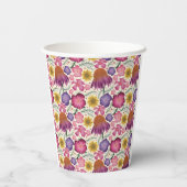 ワイルドフラワーパーソナライズされたガーデン赤ちゃんシャワー 紙コップ (裏面)