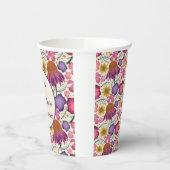 ワイルドフラワーパーソナライズされたガーデン赤ちゃんシャワー 紙コップ (左)