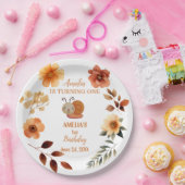 ワイルドフラワーパーソナライズされたガール1歳の誕生日 ペーパープレート (パーティー)