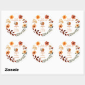 ワイルドフラワーパーソナライズされたガール1歳の誕生日 ラウンドシール (シート)