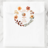 ワイルドフラワーパーソナライズされたガール1歳の誕生日 ラウンドシール (バッグ)