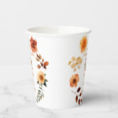 ワイルドフラワーパーソナライズされたガール1歳の誕生日 紙コップ (左)